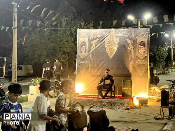 شور حسینی در شهرک ینگی امام  در شب اول محرم 