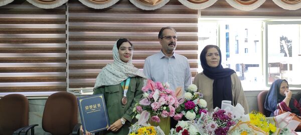 استقبال از دانش آموز شیروانی دارنده مدال برنز جهانی المپیاد علوم زمین