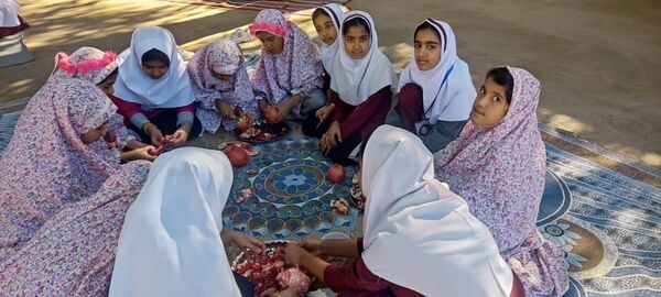فرهنگ و شادی در جشن یلدای دانش‌آموزان دبستان مولوی فین