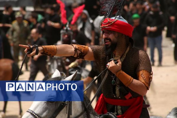 مراسم خیمه سوزی هیات «خیام الحسین» در قم