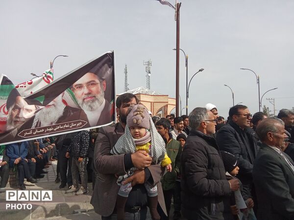 طنین صدای مردم شهرستان کندر در روز قدس
