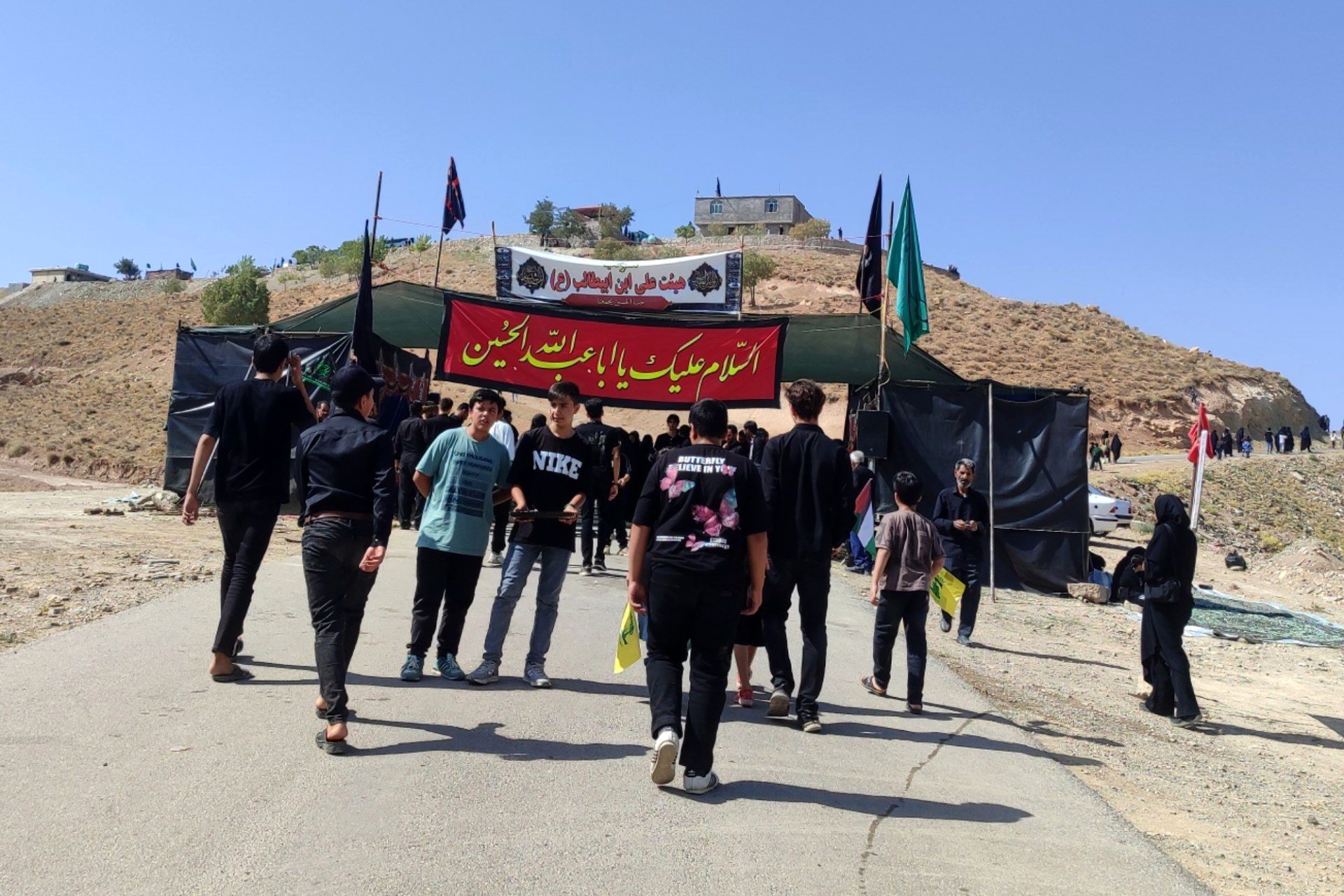 پیاده‌روی جاماندگان اربعین حسینی در شهر سورشجان