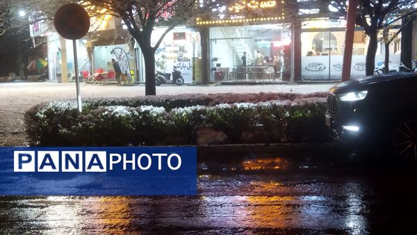 شبی برفی در نیشابور 