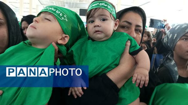 مراسم شیرخوارگان حسینی در مصلی بزرگ امام علی(ع) شهرستان ساوه