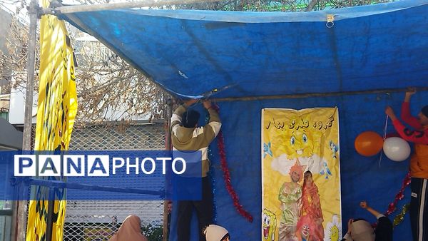 لحظاتی از آماده سازی موکب ها برای مهمانی کیلومتری نیشابور 