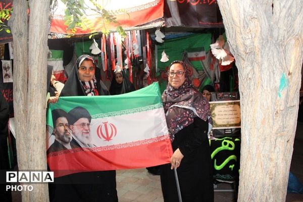 گردهمایی معلمان چهاردانگه در موکب فرهنگیان تجمعات شبانه