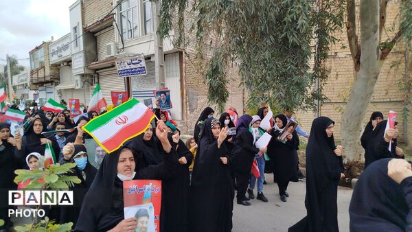 خروش مردم مومن و انقلابی شهرستان پلدختر در راهپیمایی روز جهانی قدس