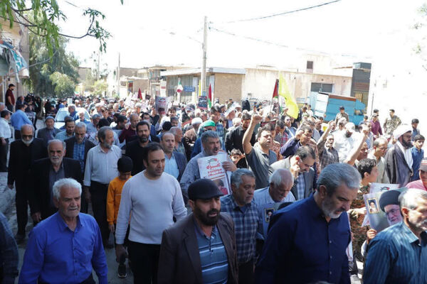 راهپیمایی روز قدس در شهر قنوات قم