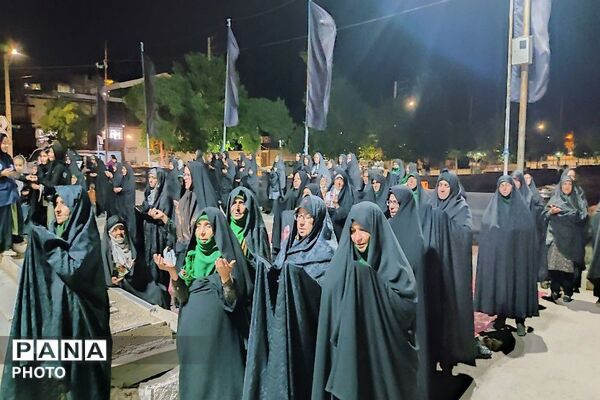 مراسم عزاداری ششمین شب از ماه محرم الحرام در حسینیه شهدای شهر بار