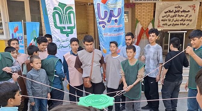 شادی و نشاط دانش‌آموزان قم در اردوی توانمندسازی برپا