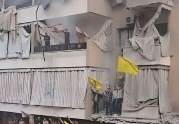 در حمله به ضاحیه بیروت ۵ نفر شهید و ۲۸ نفر زخمی شدند