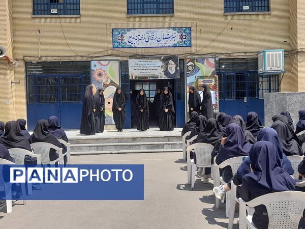 مراسم شهادت سیدالشهدای خدمت در هنرستان فنی‌وحرفه‌ای بدیع مشهد 