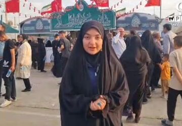  عشق در پیاده روی موکب های اربعین در استان ایلام