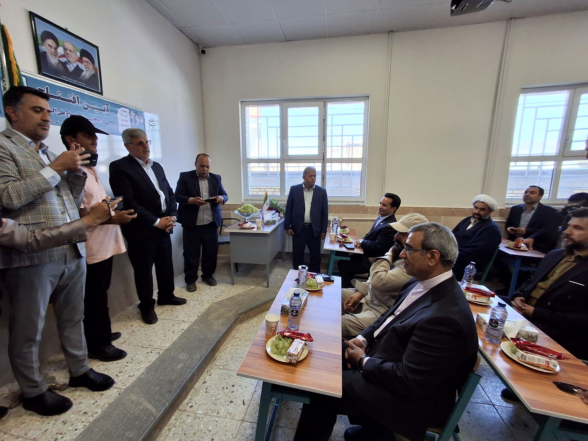آیین افتتاح مدرسه شش کلاسه مرحوم کاووسی شهرستان خلیل‌آباد 
