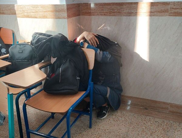مانور زلزله در مدرسه مرحوم عباسی ملکان