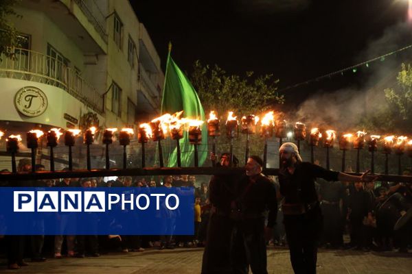 آیین «مشعل گردانی» نجفی‌های مقیم قم