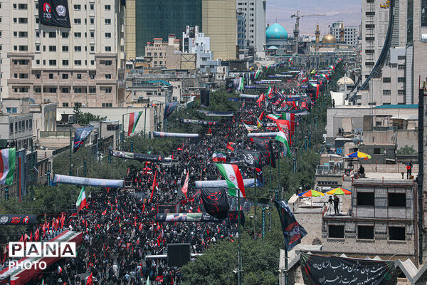 تشییع پیکر رهبر شهید انقلاب در مشهد مقدس-۱
