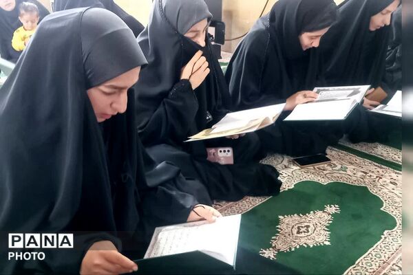 جلسه ختم قرآن در مسجد صاحب‌الزمان(عج) دیشموک