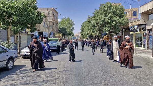 مراسم سوگواری و عزاداری خیابانی ۲۸ صفر در اهر 