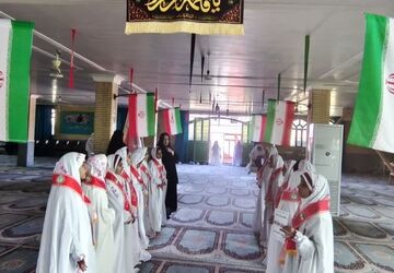جشن تکلیف دانش‌آموزان دختر در دهدشت