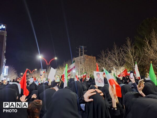 خروش پرشور مردم کاشمر در پی جنایات آمریکایی، صهیونی 