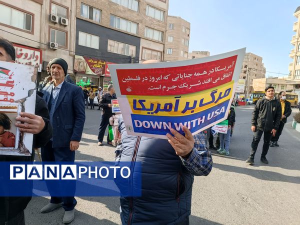 راهپیمایی مردمی به شکرانه پیروزی مردم قهرمان غزه و جبهه مقاومت