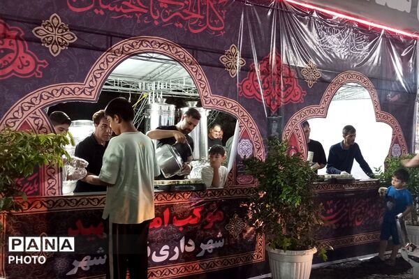 قرارگاه مرکزی اسکان مراسم وداع و تشییع رهبر شهید توسط شهرداری نصیرشهر