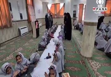 آواز رنگ‌ها در دل نقاشی همگانی دانش‌آموزان روستای گردکوه مهریز