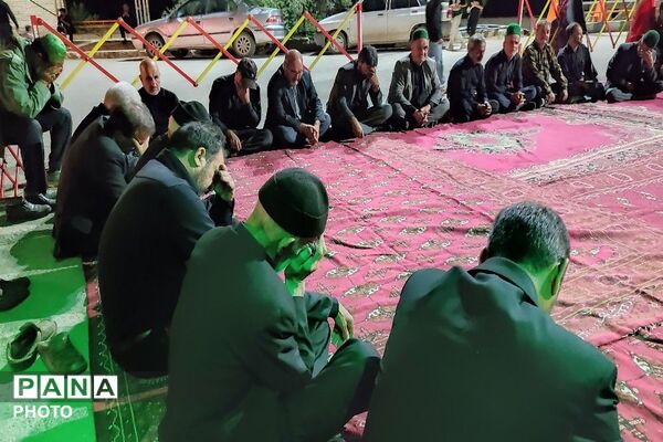 هیئت عزاداری آقا ابا عبدالحسین در  شب عاشورا حسینی در شهر بار نیشابور 