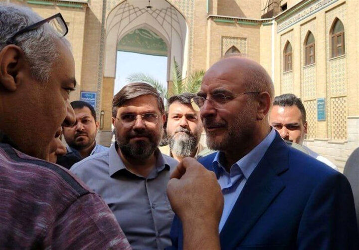 قالیباف در حرم عبدالعظیم حسنی رای داد