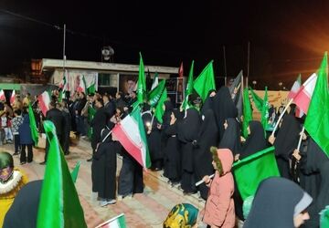 حضور مردم  کوهنانی درشانزدهمین شب از راهپیمایی ها