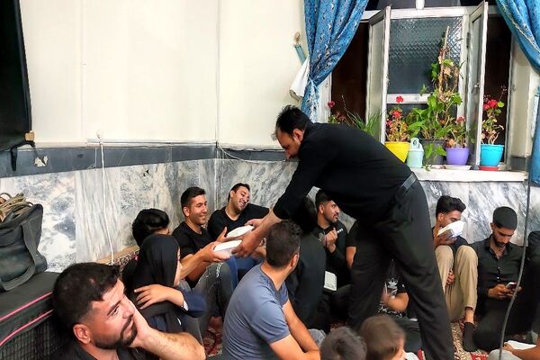 مراسم عزاداری شب تاسوعای حسینی در مسجد جامع شهر بار