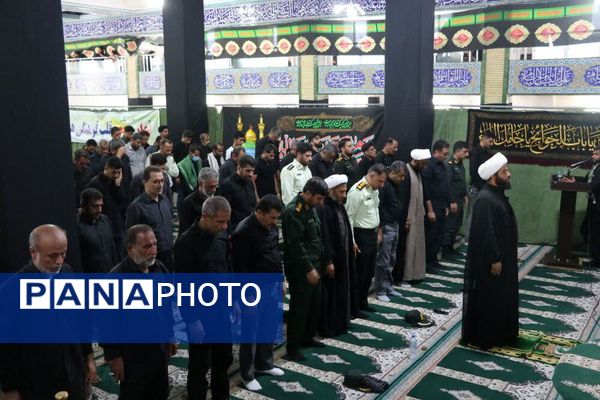 دسته‌روی عزاداران شهرستان بندرخمیر در آیین تاسوعای حسینی