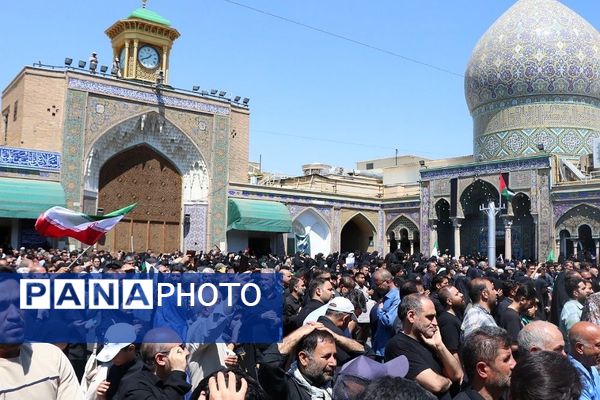 وداع با پیکر مطهر شهید حسین امیرعبدالهیان در شهرستان ری