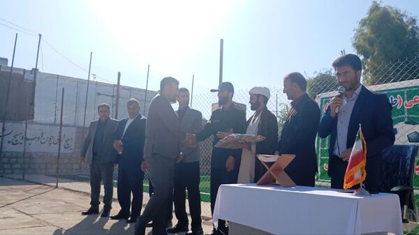 افتتاح زمین چمن مصنوعی طرح سلیمانی در مدرسه شهدای حیدرخانی ۲ کوهنانی