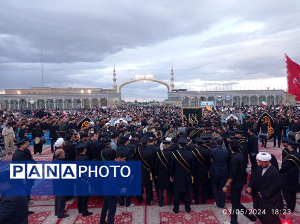 مراسم تشییع و خاکسپاری دو شهید گمنام دوران دفاع مقدس در قم