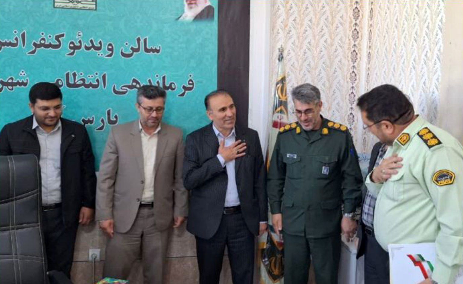 دیدار فرماندار و اعضای شورای تأمین با فرمانده انتظامی شهرستان پارس‌آباد
