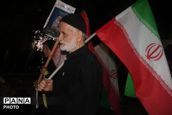 اجتماع عظیم عزاداران حسینیه امام نیشابور در سوگ رهبر انقلاب