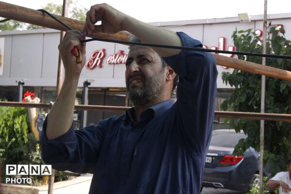 آماده‌سازی ایستگاه خدمت‌رسانی به زائران در محدوده فخر ایران نظرآباد