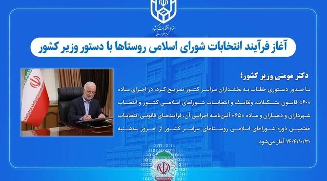 آغاز فرآیند انتخابات شورای اسلامی روستاها 