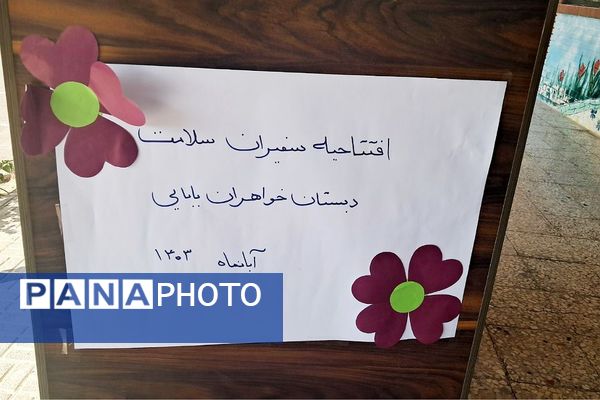 فعالیت سفیران سلامت در مدرسه خواهران بابایی
