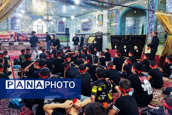 دوازدهمین دوره سوگواری سراسری احلی من العسل با حضور نوجوانان حسینی در شهرستان قرچک 