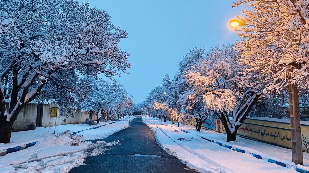 بارش برف جلوه ای از نعمت الهی در روزهای سفید باخرز
