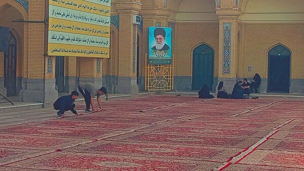آماده سازی زیارتگاه شهید مدرس برای نماز عید سعید فطر