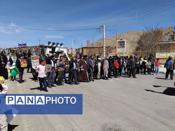 شهر وردنجان یک‌صدا به حمایت از فلسطین برخاست