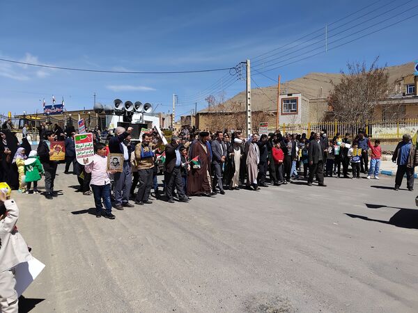 شهر وردنجان یک‌صدا به حمایت از فلسطین برخاست