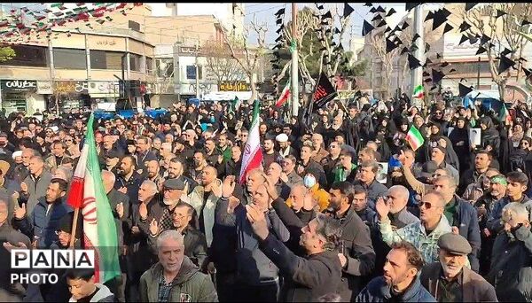 دوازدهمین راهپیمایی شهرستان فردیس به خونخواهی رهبر شهید و بیعت با رهبر جدید  