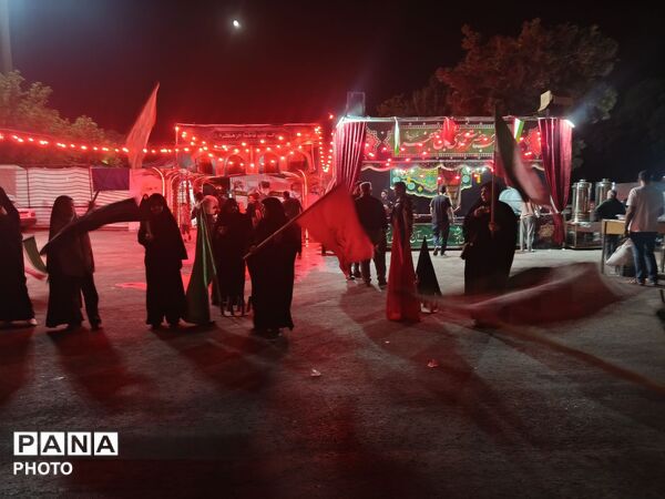 موکب خانم فاطمه الزهرا محله خضر در خدمت زائران سید الشهدا