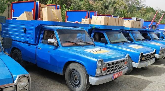 آیین تجهیز مدارس کردستان با اعزام کاروان‌های تجهیزات آموزشی و هنرستانی برگزار شد