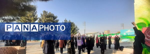 صبحگاه دبیرستان دخترانه دوره اول پروین اعتصامی  روستای انداد